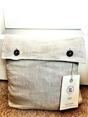 NWT SOUTHERN LIVING Simplicity Aiden Natural Linen Bed Skirt Queen Size